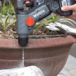 MÁY KHOAN BÊ TÔNG MINI WRKFIX WF-RH1902MN, 2 CHỨC NĂNG, LỰC ĐẬP 1.9J, GIẢM CHẤN AVS — - RH1902MN là một sản phẩm đến từ thương hiệu WORKFIX - thươ (3)
