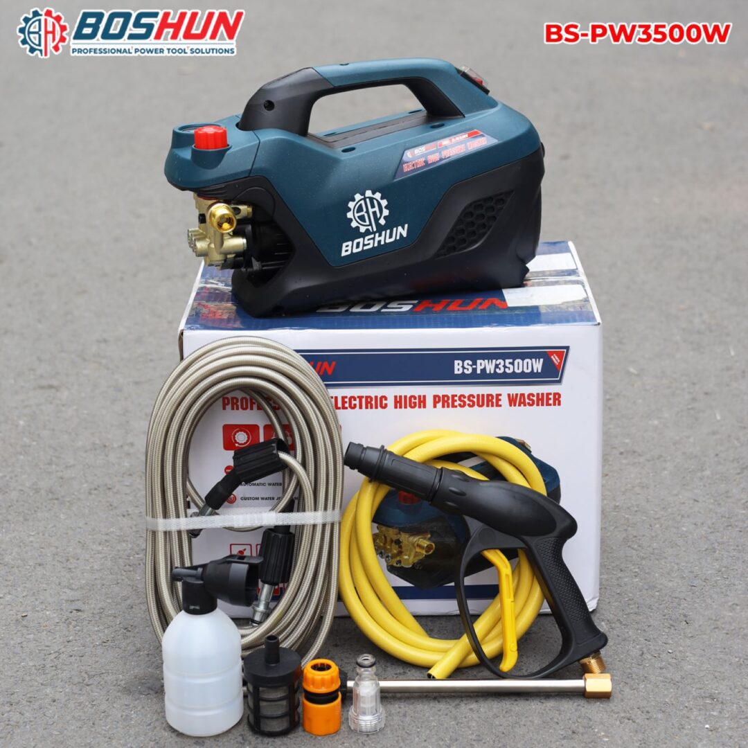 Máy rửa xe áp lực cao Boshun BS-PW3500W (3500W) - Có núm điều chỉnh áp - image 1