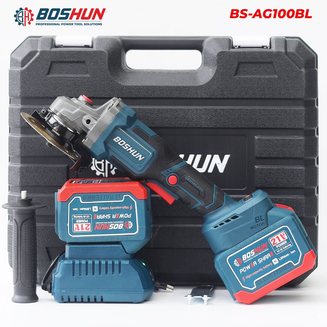 Máy mài góc pin Boshun BS-AG100BL (Công tắc bóp) - Máy cắt cầm tay - image 1