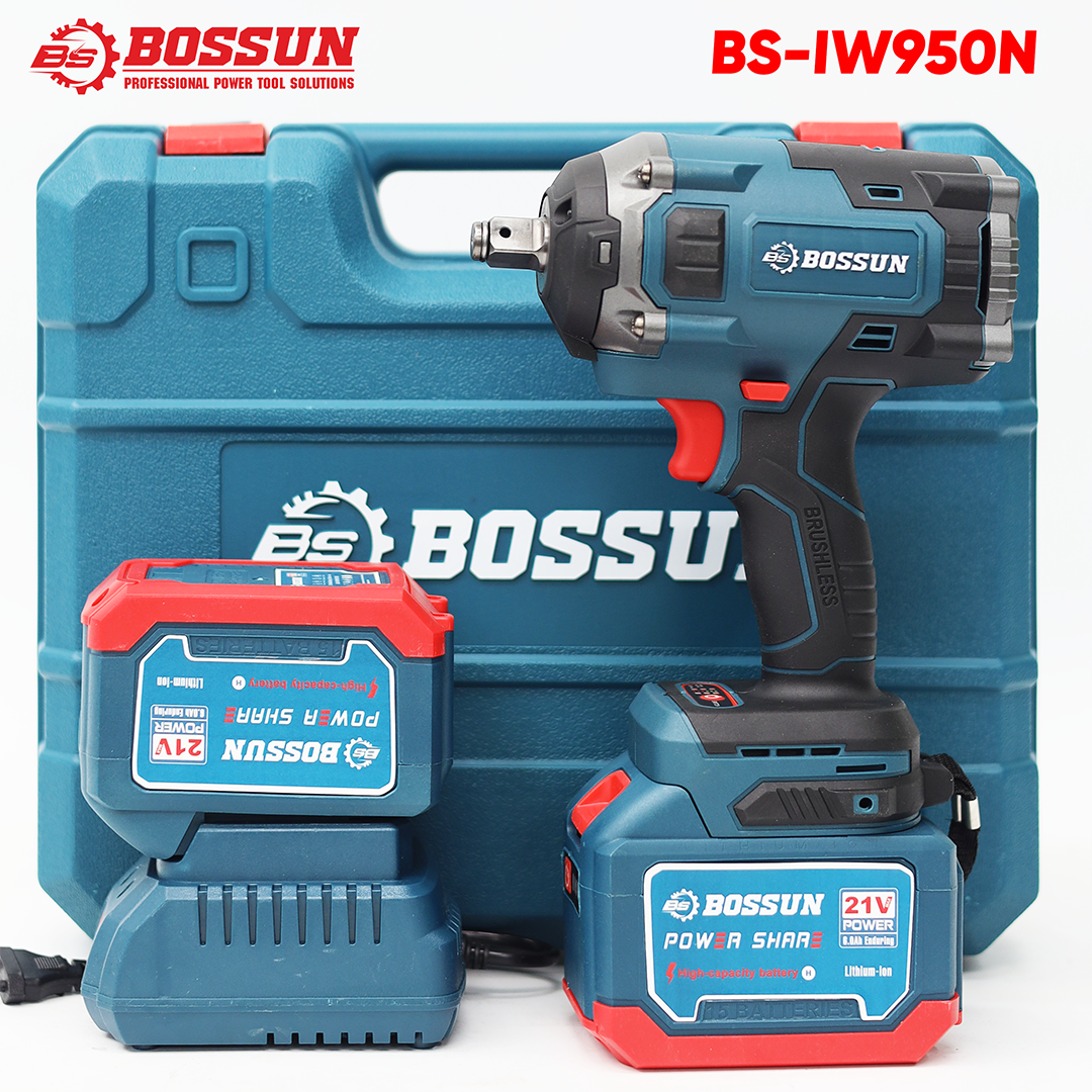 Máy siết bulong pin Bossun BS-IW950N (950N.m) - Đầu 1/2 inch mở ốc 36mm