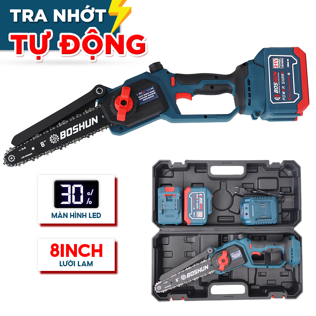 Máy cưa xích pin Boshun CS08BL (Lam xích 8 inch) - Động cơ không chổi than - image 1
