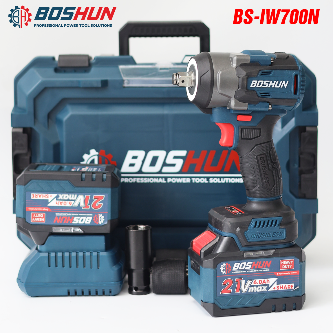 Máy siết bulong pin Boshun BS-IW700N (700N.m) - Khả năng mở ốc 32mm - image 1