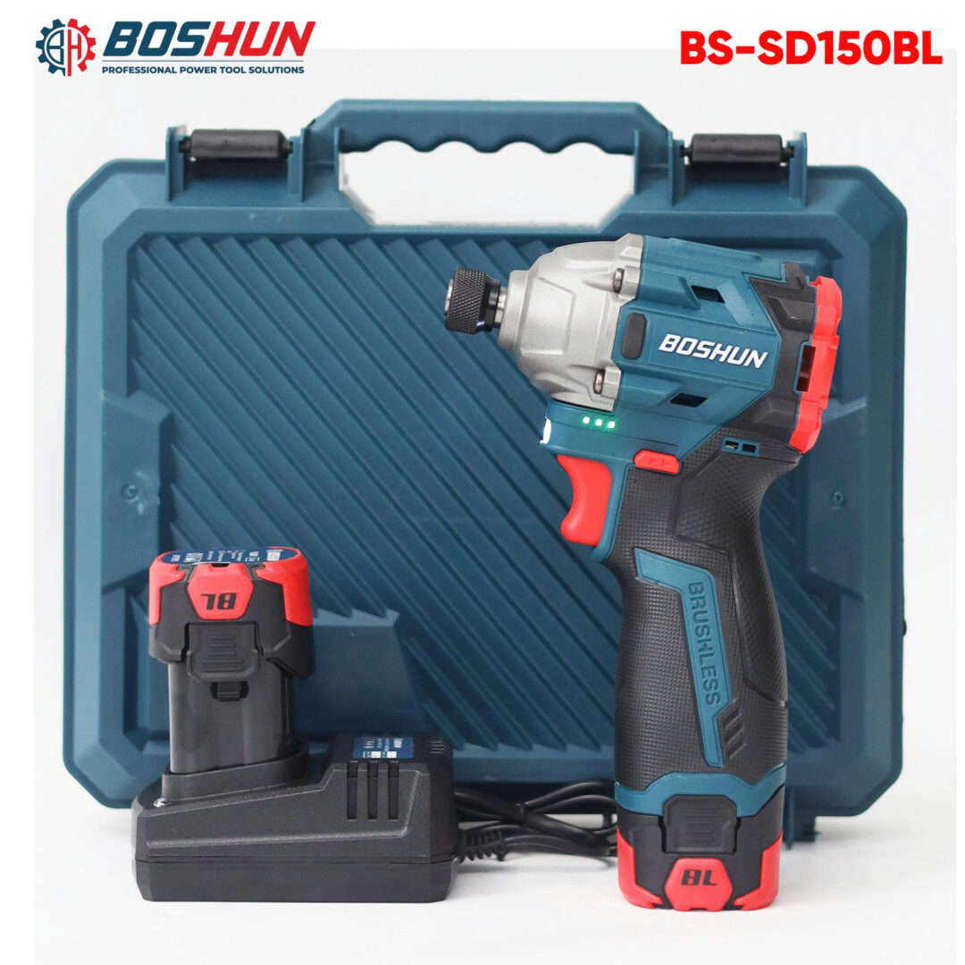 Máy bắt vít pin Boshun BS-SD150BL (150N.m) - Chuyên nhôm kính, làm mộc - image 1