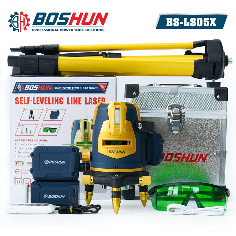 Máy cân bằng Laser 5 tia xanh Boshun BS-LS05X - Điều khiển Bluetooth - image 1