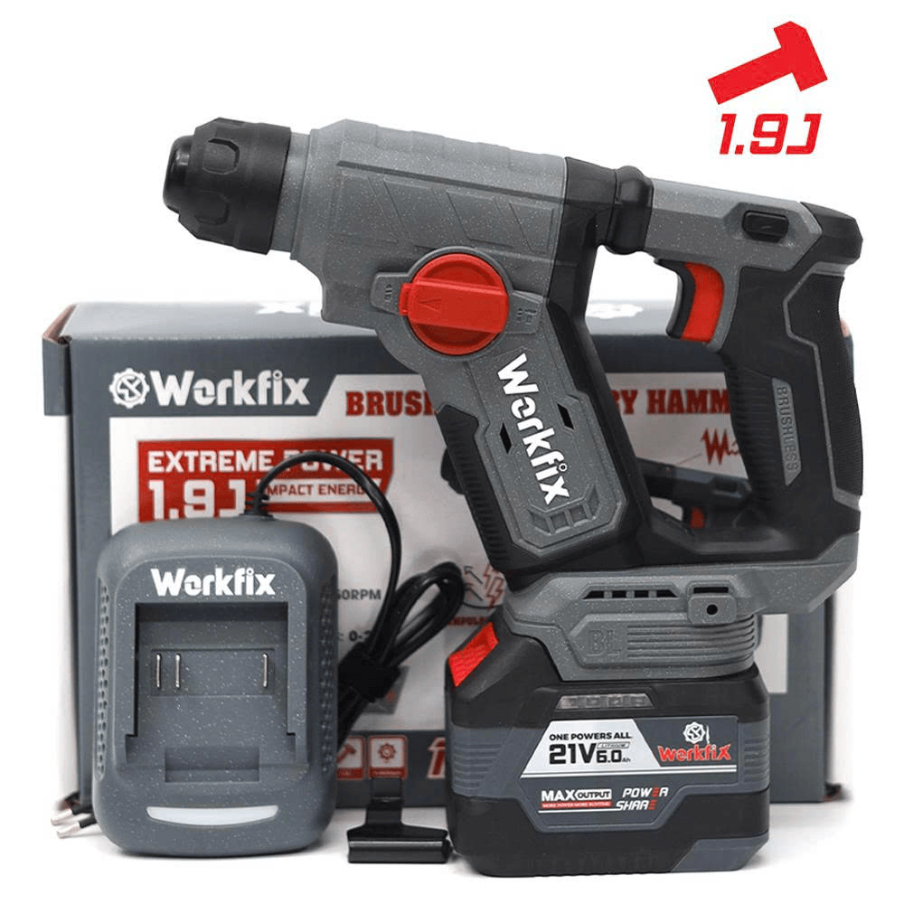 Máy khoan bê tông pin Workfix WF-RH1902BL (1.9J) - Giảm chấn AVS - image 1
